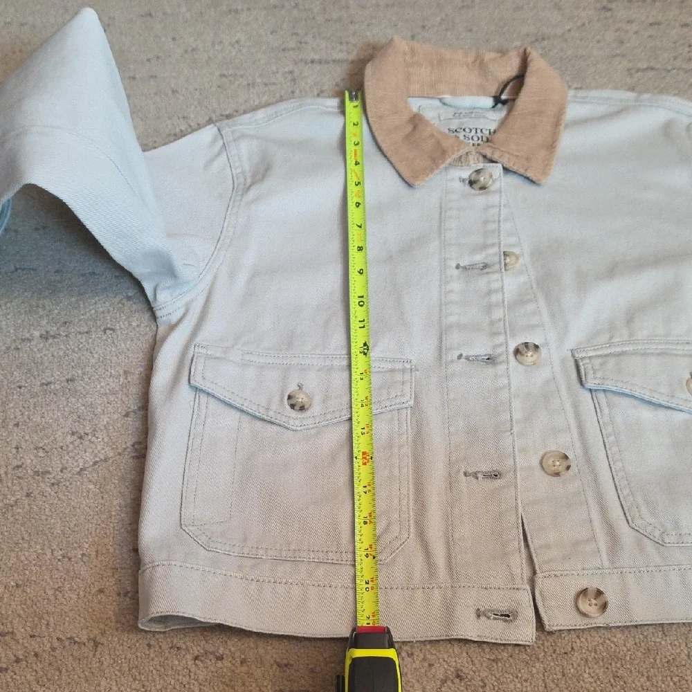 Scotch & Soda Amsderdam, Men's Blue Light Jean Jacket&cordury Details, M, NWT